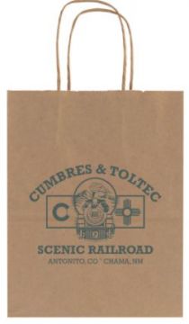 Custom Kraft Paper Shopping Bag 8 x 10 - 250 bags